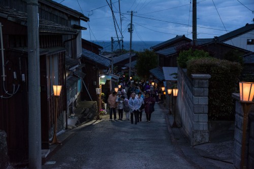  Yoi No Mai (宵乃舞) festival is held in Aikawa town on Sado island.