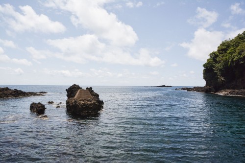 A beautiful beach at Ogi town, Sado island, Niigata, Japan