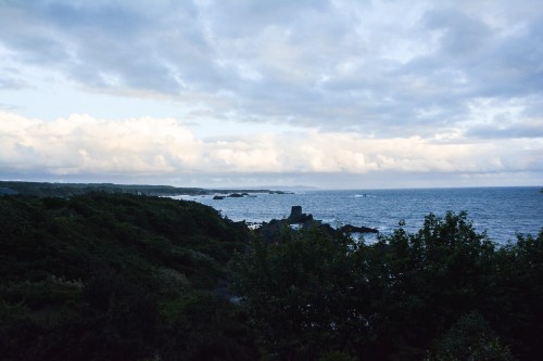 A sea view from Minshuku Takimoto on Sado island, Niigata, Japan