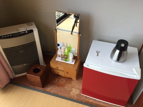 Many amenities at the ryokan in Takayu onsen,Fukushima, Japan.