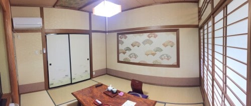 My tatami room at the ryokan in Takayu onsen,Fukushima, Japan.