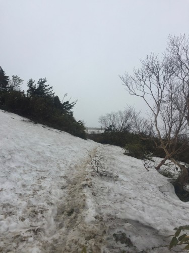 The trekking route to Mount Horai near Mount Azuma, Fukushima, Japan.