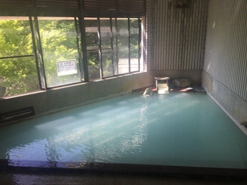 The public bath onsen at the ryokan in Takayu onsen,Fukushima, Japan.