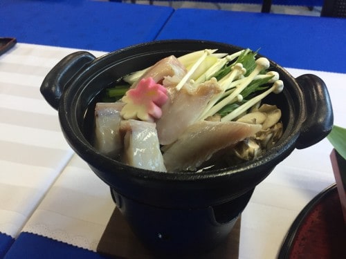 Kaiseki meal at the ryokan in Takayu onsen, Fukushima, Japan.