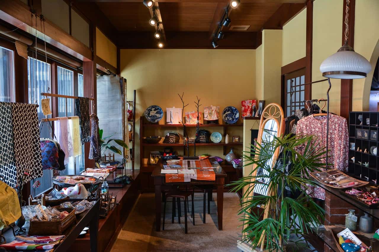 Kimono shop in Hida furukawa, Gifu prefecture