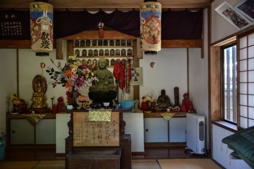 Temple interior in Murakami