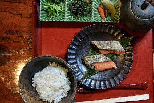 Salmon and Rice at Idutsuya