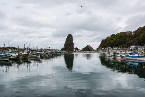 The fishing village at Murakami, Niigata prefecture, Japan.