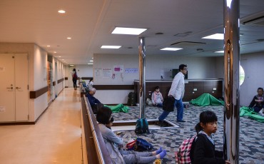 Second class seat of Sado Kisen Ferry