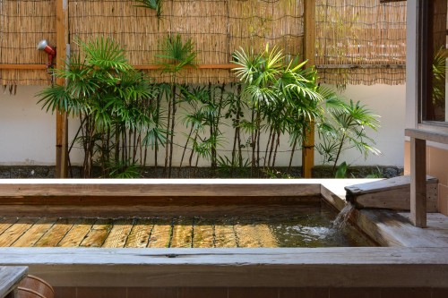 The bath of Karatsu Onsen Ryokan Wataya, Karatsu, Saga prefecture, Kyushu.