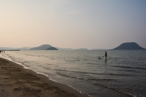 Stand up paddle experience at the higashihara beach, Karatsu, Saga.