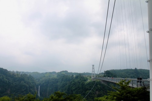 Kokonoe Yume Grand Suspension Bridge in Oita prefecture, Kyushu, Japan.