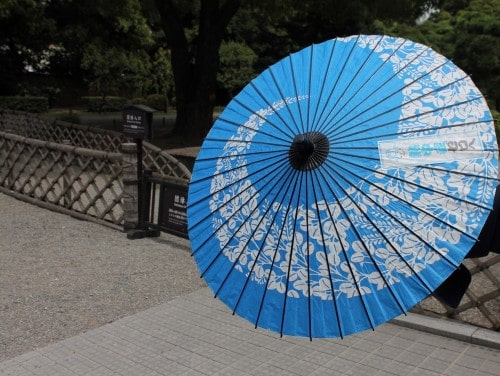 One of the parasols at Hamarikyu Gardens
