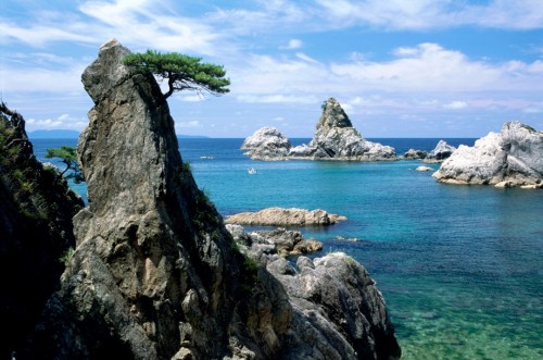 Sausagawa beach, a stunning coastline in Niigata prefecture, Japan.