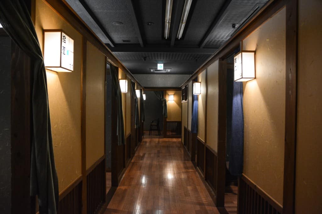 Corridor of a ryokan in Hita