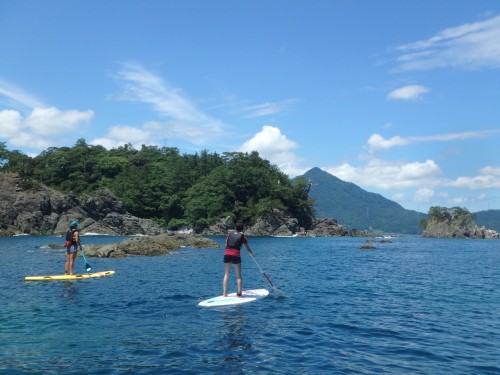 Paddle Boarding on the Beautiful Blue Sea, Fukui prefecture