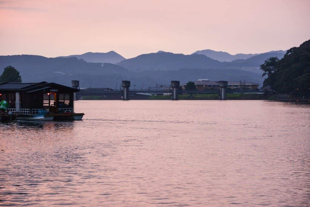 Sunset in Mikuma River, Oita Prefecture