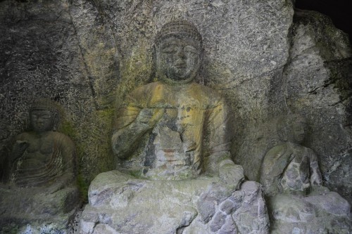 Usuki Buddha Statues at Usuki city, Oita prefecture, Kyushu, Japan.