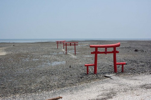 The Kaichu Torii Shrine is an important place and has become a symbol for the village,Tara, Saga.