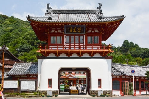 The Romon gate is the symbol of Takeo Onsen, Saga prefecture, Kyushu.