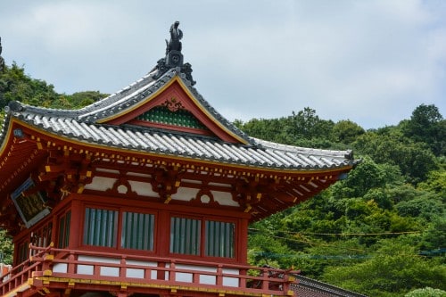 The Romon gate is the symbol of Takeo Onsen, Saga prefecture, Kyushu.