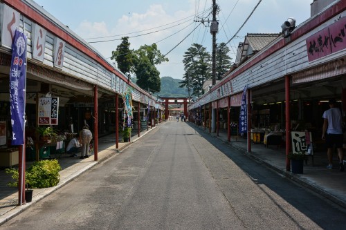 The main street to Yutoku inari shrine, there are many restaurants!
