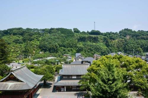 The view from Yutoku inari shrine's honden, Saga, Kyushu.