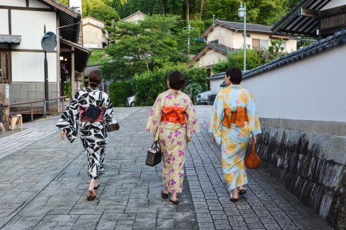 Wind bell festival at Imari Okawachiyama pottery village, Saga prefecture, Kyushu.