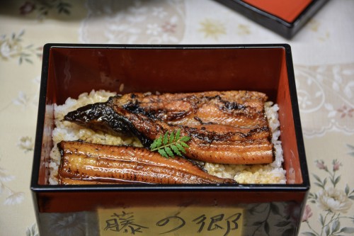 Grilled Eel for dinner at the guesthouse in Oita!