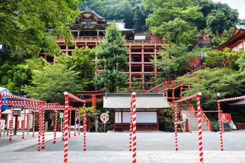 Some special decoration for summer festival, at Yutoku inari shrine One of the Three Largest Shrines Dedicated to Inari in Japan.