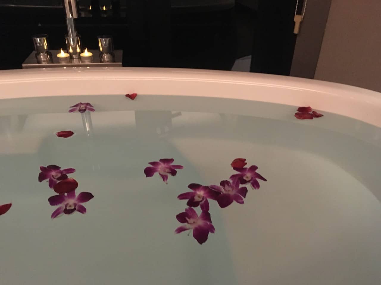 A bath filled with flowers