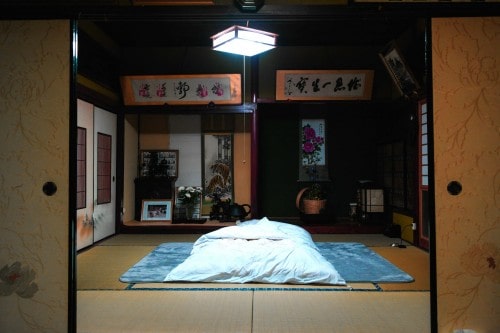 the farmer's homestay 'Kominka "Gallery" Minka 'in Usa city, Oita prefecture, Kyushu, Japan.