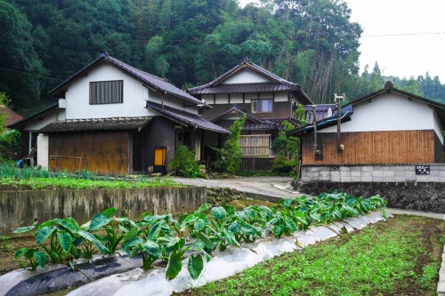 the farmer's homestay 'Kominka "Gallery" Minka 'in Usa city, Oita prefecture, Kyushu, Japan.