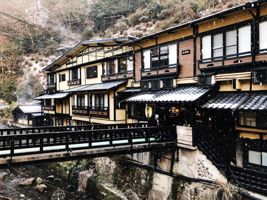 Kurokawa onsen, a nostalgic onsen village inspired by Ghibli film in Kumamoto Prefecture, Kyushu, Japan.