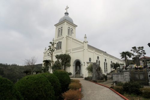 O-e Tenshudo church at the coastal scenery of Amakusa islands in Kumammoto, Kyushu, Japan.