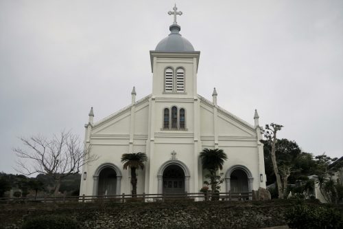 O-e Tenshudo church at the coastal scenery of Amakusa islands in Kumammoto, Kyushu, Japan.