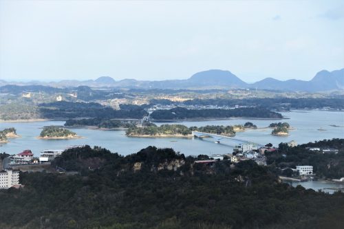 Senganzan Observatory at the coastal scenery of Amakusa islands in Kumammoto, Kyushu, Japan.