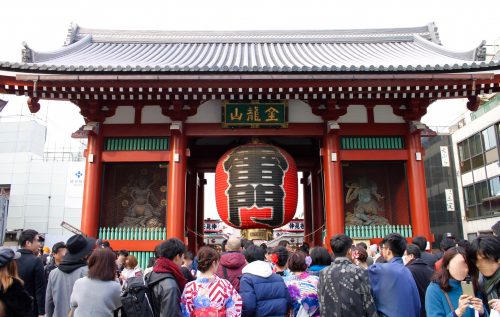 Sensoji Temple in Asakusa, Tokyo.