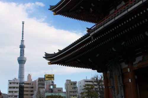 Sensoji Temple and Tokyo Skytree.