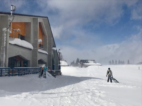 Powder Snow Skiing in Japan at Yonezawa City, Yamagata Prefecture.