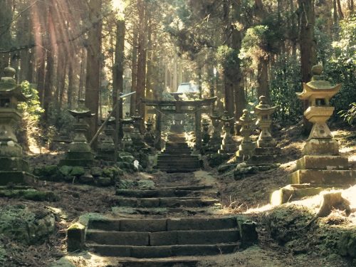 Kamishikimi Kumanoimasu Shrine in South Aso, Kumamoto, Kyushu, Japan.