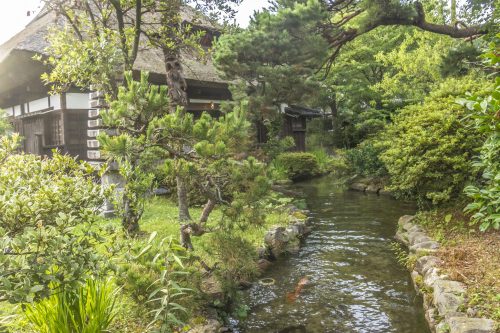 Goushikan Inn Ryokan Traditional Accommodation Local Cuisine Niigata Prefecture Murakami Garden