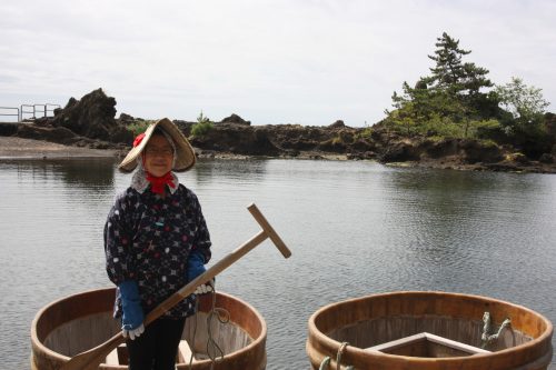 Traditional Tarai-bune Bowl Boat Tour Ogi Town Sado Island Niigata Prefecture 