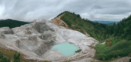 Hiking around hot springs at Yuzawa, Tohoku region