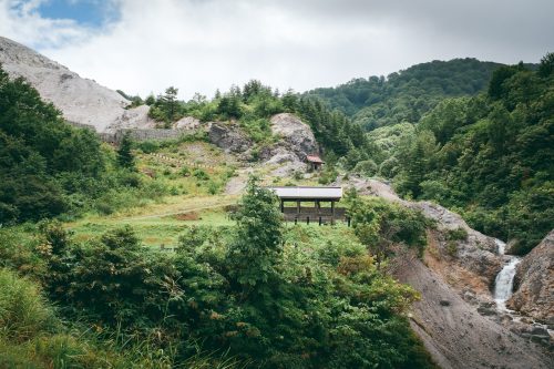 Hiking around hot springs at Yuzawa, Tohoku region