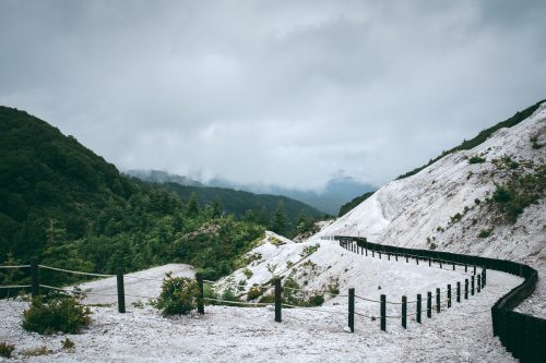 Hiking around hot springs at Yuzawa, Tohoku region