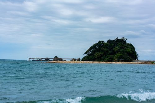 A fishing park next to the beach, near Kyoto in Japan.