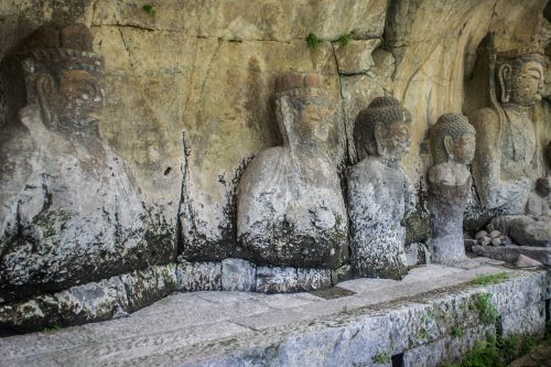 Stone Buddhas in Usuki, Oita Prefecture, Japan