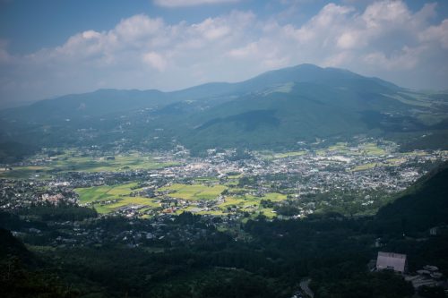 View from Yufudake Mountain near Yufuin, Oita Prefecture, Japan