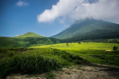 Landscapes on a bike ride near Yufuin, Oita Prefecture, Japan